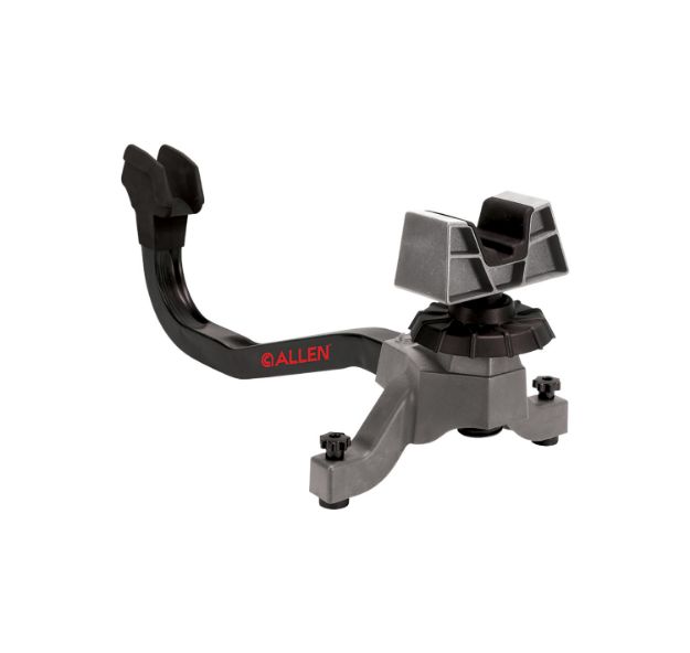 Picture of Allen Accutrak Two Support Shooting Rest Made Of Black Polypropylene With Solid Metal Spine, Elevation Adjustment Screw & Rubber Rear Support 