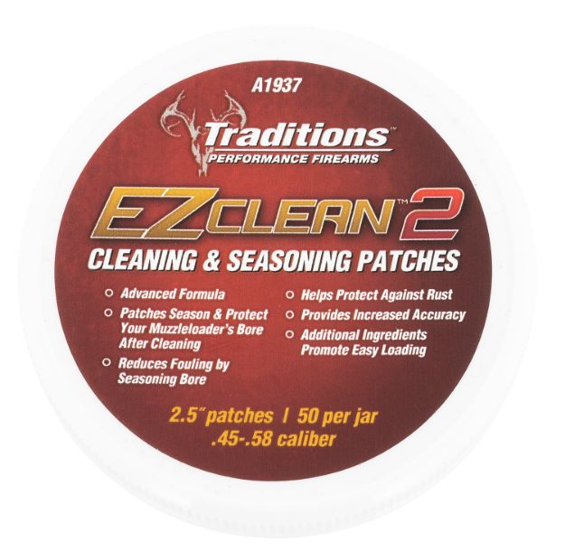 Picture of Traditions Ez Clean 2 Cleaning Patches .45-.58 2.5" Patches 50 Pkg 