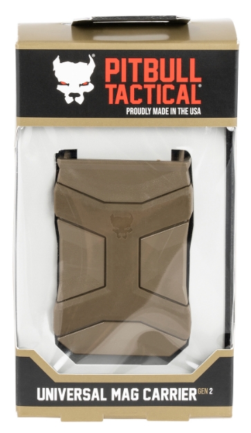 Picture of Pitbull Tactical Universal Mag Carrier Iwb/Owb Flat Dark Earth Polymer Belt Clip Multi-Caliber Belts 1.50" Wide Ambidextrous Hand 