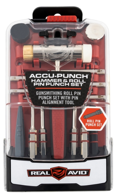 Picture of Real Avid Accu-Punch Hammer & Roll Pin Punch Set Black/Red Steel Rubber Handle 