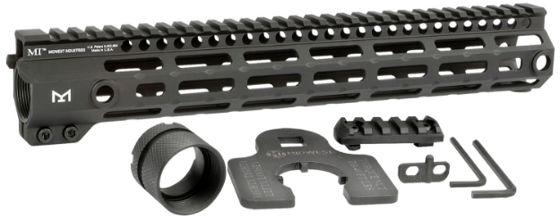 Picture of Midwest Industries Tactical G4m Handguard Ar-15 Black Hardcoat Anodized Black 12.6" 6061-T6 Aluminum M-Lok 