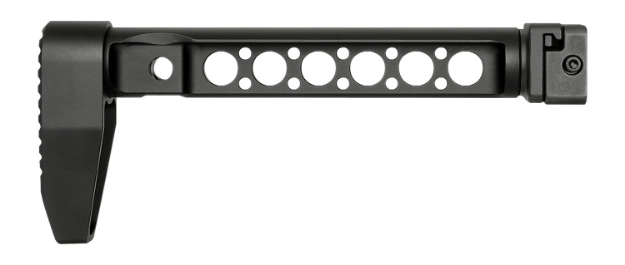 Picture of Midwest Industries Buttstock With Folding Adaptor Black Steel With Minimalistic Butt Plate 