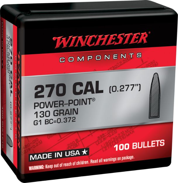 Picture of Winchester Ammo Centerfire Rifle Reloading 270 Win .277 130 Gr Power-Point (Pp) 