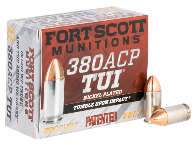 Picture of Fort Scott Munitions Tumble Upon Impact (Tui) Self Defense 380 Acp 95 Gr Solid Copper Spun (Scs) 20 Per Box/ 25 Cs 