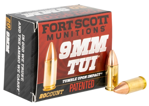 Picture of Fort Scott Munitions Tumble Upon Impact (Tui) Self Defense 9Mm Luger 80 Gr Solid Copper Spun (Scs) 20 Per Box/ 25 Cs 