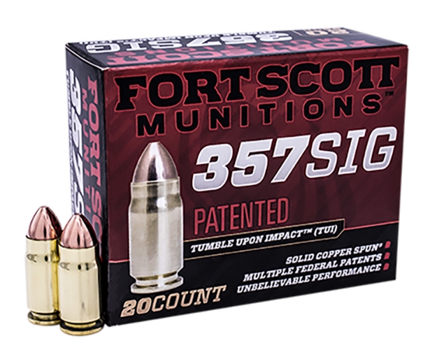 Picture of Fort Scott Munitions Tumble Upon Impact (Tui) Self Defense 357 Sig 95 Gr Solid Copper Spun (Scs) 20 Per Box/ 25 Cs 