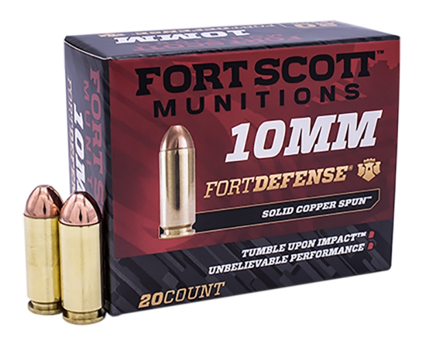 Picture of Fort Scott Munitions Tumble Upon Impact (Tui) Fort Defense 10Mm Auto 125 Gr Solid Copper Spun (Scs) 20 Per Box/ 25 Cs 