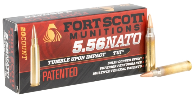 Picture of Fort Scott Munitions Tumble Upon Impact (Tui) Rifle 5.56X45mm Nato 55 Gr Solid Copper Spun (Scs) 20 Per Box/ 25 Cs 