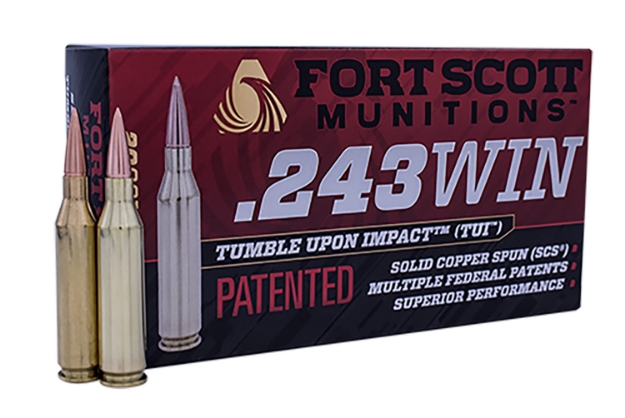 Picture of Fort Scott Munitions Tumble Upon Impact (Tui) Rifle 243 Win 70 Gr Solid Copper Spun (Scs) 20 Per Box/ 10 Cs 