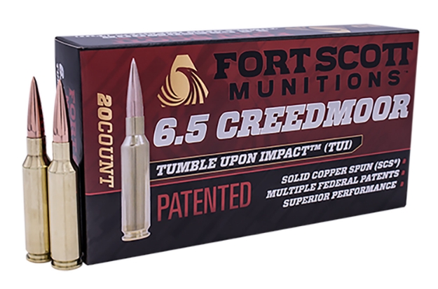 Picture of Fort Scott Munitions Tumble Upon Impact (Tui) Rifle 6.5 Grendel 123 Gr Solid Copper Spun (Scs) 20 Per Box/ 10 Cs 