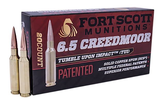 Picture of Fort Scott Munitions Tumble Upon Impact (Tui) Rifle 6.5 Creedmoor 123 Gr Solid Copper Spun (Scs) 20 Per Box/ 10 Cs 