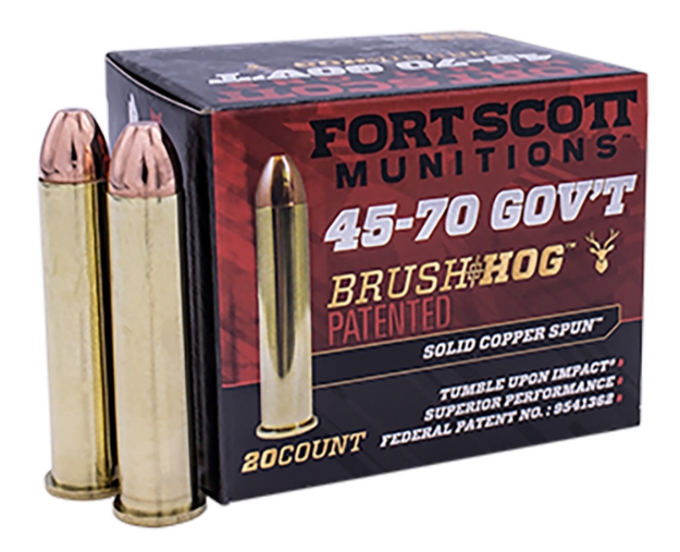 Picture of Fort Scott Munitions Tumble Upon Impact (Tui) Brush Hog 45-70 Gov 300 Gr Solid Copper Spun (Scs) 20 Per Box/ 10 Cs 