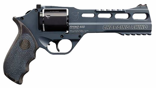 Picture of Chiappa Firearms Rhino 60Ds Gen Ii 9Mm Luger 6Rd 6" Black Cylinder Kobalt Kinetics Slate Cerakote Frame & Barrel With Gray & Black Laminate Grip 