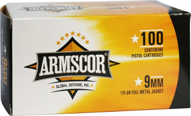 Picture of Armscor Precision Value Pack 9Mm Luger 115 Gr Full Metal Jacket (Fmj) 100 Per Box/12 Cs 