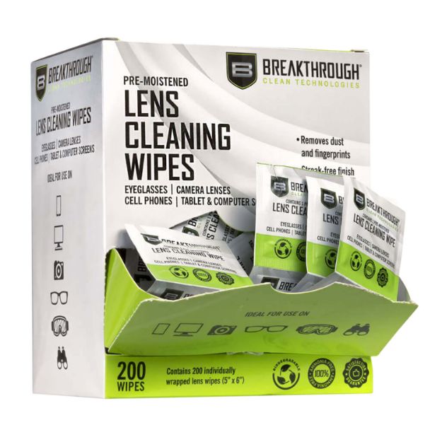 Picture of Breakthrough Clean Bt-Lw-200 Lens Wipes 6"X 4"X 7" Single Pack Wipes 200 Per Pkg 