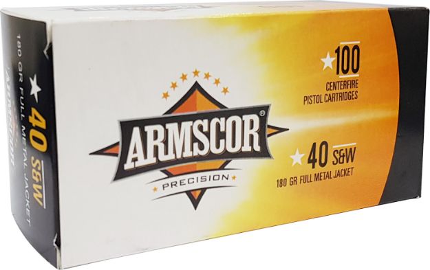 Picture of Armscor Precision Value Pack 40 S&W 180 Gr Full Metal Jacket (Fmj) 100 Per Box/ 12 Cs 