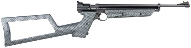 Picture of Crosman Pump Airgun Drifter Kit Pump 22 1Rd Shot Black Black Receiver Gray Fixed Carbon Fiber Wrapped Stock 