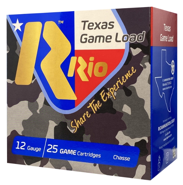 Picture of Rio Ammunition Texas Game Load High Velocity 12 Gauge 14.30" 2 3/4 Oz 8 Shot 25 Per Box/ 10 Cs 