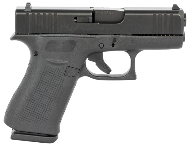 Picture of Glock G43x Subcompact 9Mm Luger 3.41" Glock Marksman Barrel 10+1, Black Slimline Frame & Ndlc Slide, Rough Texture Beavertail Grip, Reversible Mag. Catch, Safe Action Trigger (Us Made) 