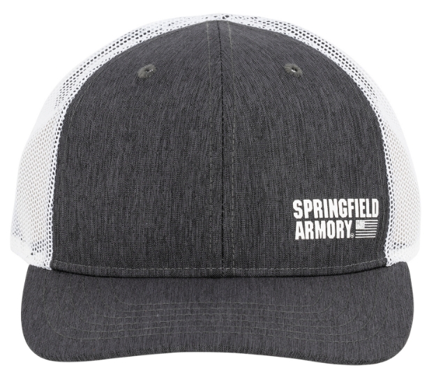 Picture of Springfield Armory Flag Trucker Hat Black/Gray Adjustable Snapback Osfa Structured 