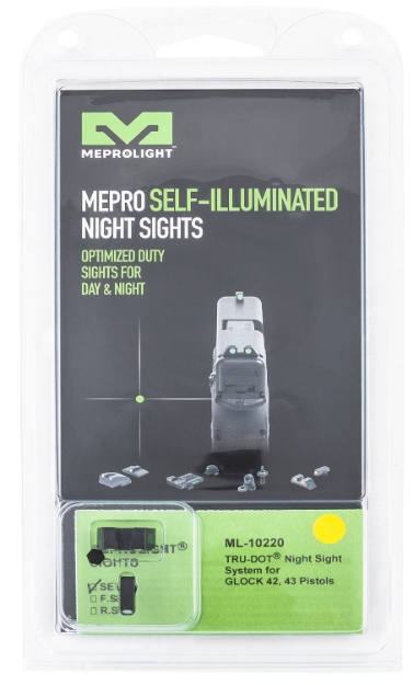 Picture of Meprolight Usa Tru-Dot Black | Green Tritium Front Sight Yellow Tritium Rear Sight Set 