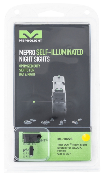 Picture of Meprolight Usa Tru-Dot Black | Green Tritium Front Sight Yellow Tritium Rear Sight Set 