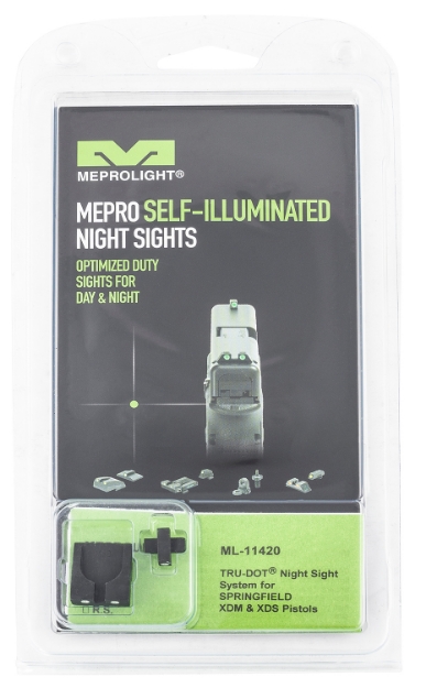 Picture of Meprolight Usa Tru-Dot Black | Green Tritium Front Sight Green Tritium Rear Sight Set 