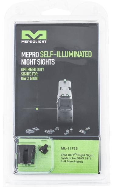 Picture of Meprolight Usa Tru-Dot Black | Green Tritium Front Sight Green Tritium Rear Sight Set 