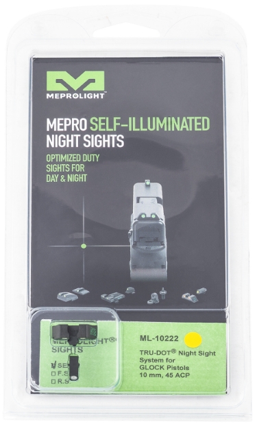 Picture of Meprolight Usa Tru-Dot Black | Green Tritium Front Sight Yellow Tritium Rear Sight Set 