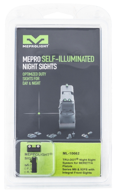 Picture of Meprolight Usa Tru-Dot Black | Green Tritium Front Sight Green Tritium Rear Sight Set 