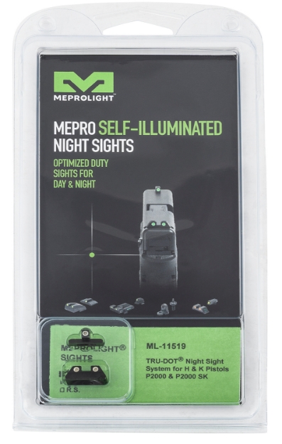 Picture of Meprolight Usa Tru-Dot Black | Green Tritium Front Sight Green Tritium Rear Sight Set 