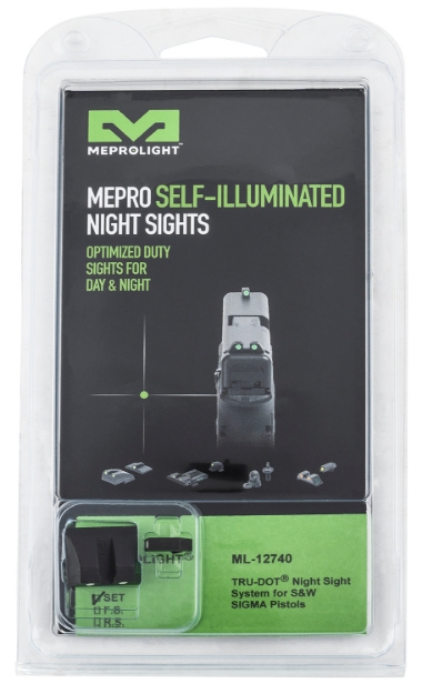 Picture of Meprolight Usa Tru-Dot Black | Green Tritium Front Sight Green Tritium Rear Sight Set 