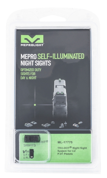 Picture of Meprolight Usa Tru-Dot Black | Green Tritium Front Sight Green Tritium Rear Sight Set 