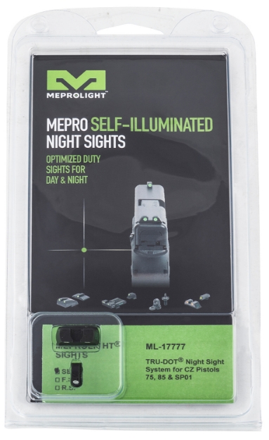 Picture of Meprolight Usa Tru-Dot Black | Green Tritium Front Sight Green Tritium Rear Sight Set 