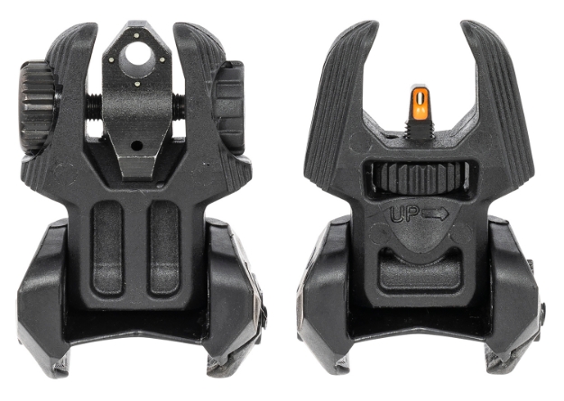 Picture of Meprolight Usa Fubs Self Illuminated Flip Backup Sights Black- Orange Front Sight /Green Rear Sight For Ar-15 