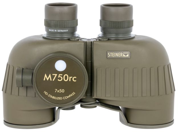 Picture of Steiner M750rc Reticle & Compass 7X50mm Range Finding Reticle Floating Prism Green Rubber Armor Makrolon Features Compass 