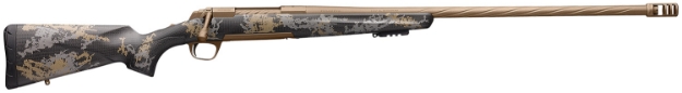 Picture of Browning X-Bolt Mountain Pro Long Range 300 Prc 3+1 26" Burnt Bronze Cerakote Heavy Sporter/Spiral Fluted/Threaded Barrel, Recoil Hawg Muzzle Brake, Carbon Fiber Stock W/Accent Graphics 