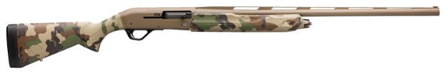 Picture of Winchester Repeating Arms Sx4 Hybrid Hunter 20 Gauge 28" 4+1 3" Flat Dark Earth Cerakote Rec/Barrel Woodland Camo Stock Right Hand (Full Size) Includes 3 Invector-Plus Chokes 