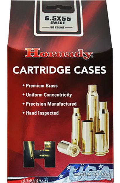 Picture of Hornady Unprimed Cases Cartridge 6.5X55 Swedish Rifle Brass 