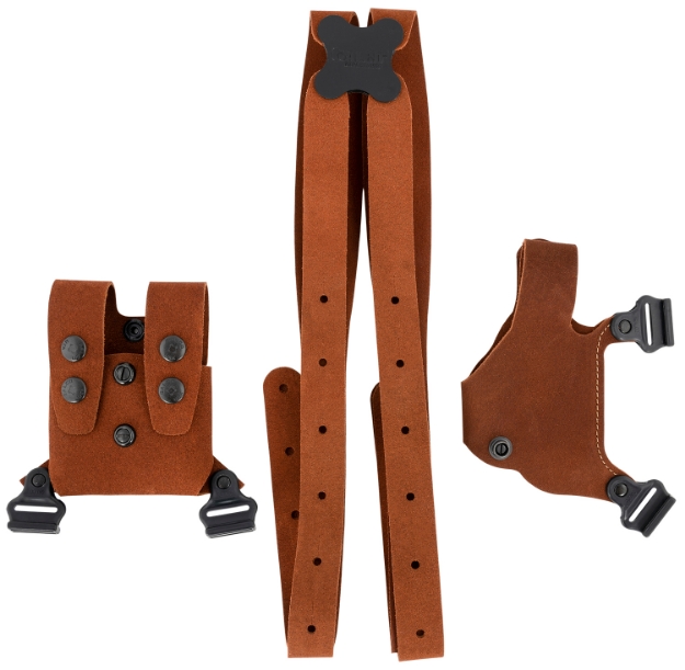 Picture of Galco Classic Lite 2.0 Shoulder System Size Fits Chest Up To 56" Natural Leather Compatible W/Glock 43/43X/48/Springfield Hellcat Right Hand 