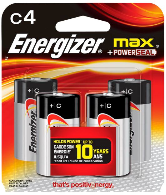 Picture of Energizer C Max 1.5V Alkaline, Qty (4) Single Pack 