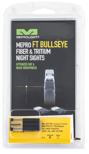 Picture of Meprolight Usa Ft Bullseye Rear Sight Black | Green Tritium/Fiber Optic 