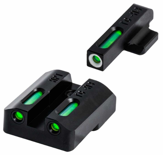 Picture of Truglo Tfx Black | Green Tritium & Fiber Optic White Outline Front Sight Green Tritium & Fiber Optic Rear Sight 