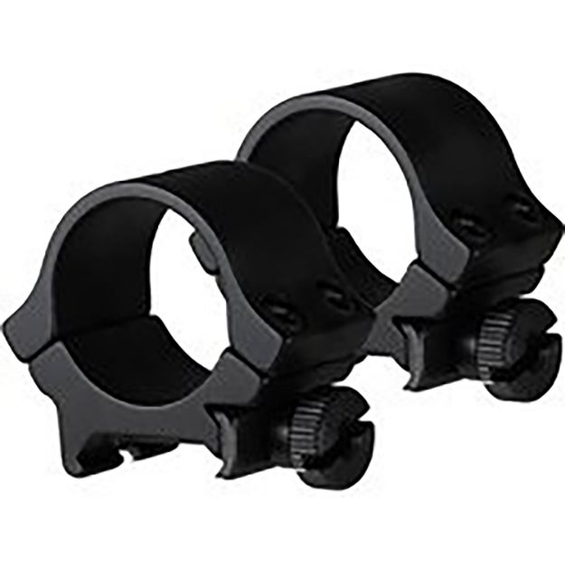 Picture of Truglo Scope Ring Set Lightweight Matte Black Aluminum 1" Tube Medium Quad Picatinny/Weaver Mount 