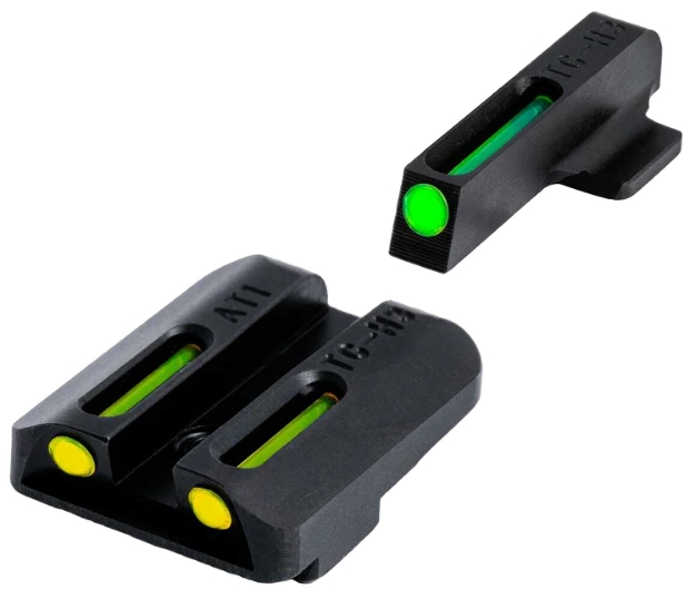 Picture of Truglo Tfo Black | Green Tritium & Fiber Optic Front Sight Yellow Tritium & Fiber Optic Rear Sight 