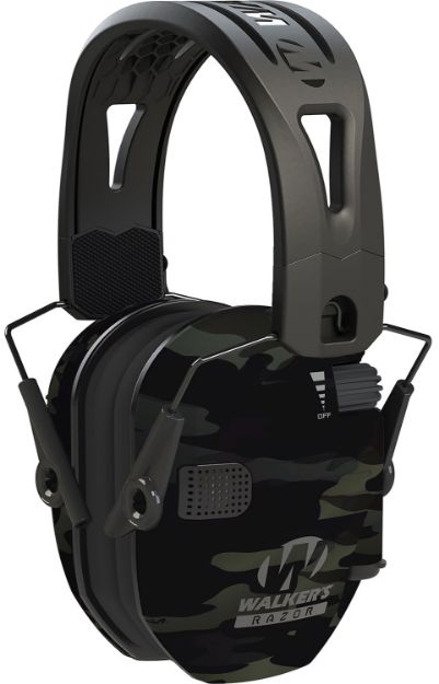 Picture of Walker's Razor Slim Electronic Muff Polymer 23 Db Over The Head Gray Multicam/Black Adult 