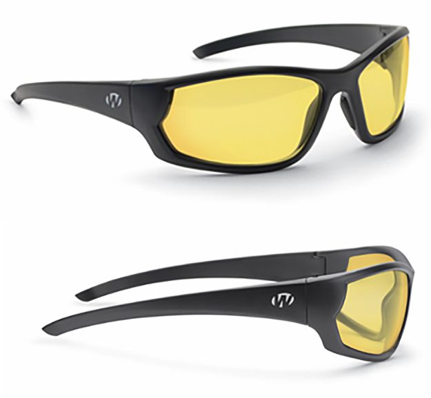 Picture of Walker's Ballistic Eyewear Ikon Vector Adult Amber Lens Matte Black Frame 