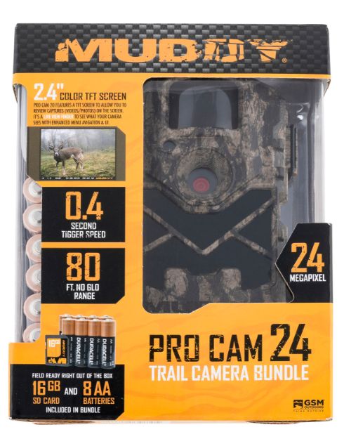 Picture of Muddy Pro-Cam 24 Combo Bark Camo Lcd Display 24 Mp Resolution Invisible Flash Sd Card Slot/Up To 32Gb Memory 