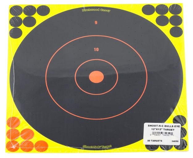 Picture of Birchwood Casey Shoot-N-C Bull's-Eye Bullseye Adhesive Paper Target 12" 50 Per Pkg 