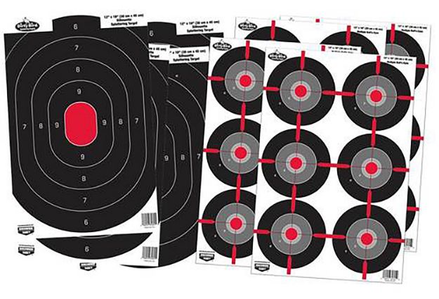 Picture of Birchwood Casey Dirty Bird Combo Pack Silhouette/Bullseye Paper Target 12" X 18" 8 Per Pkg 